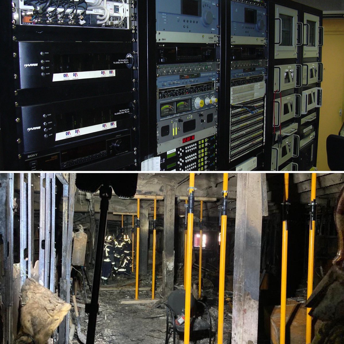 mcuranta's tweet photo. Dimarts es va cremar l’edifici de l’històric Telexpress però de la també històrica ràdio, Ona Catalana.

Quina pena més gran, veure calcinats aquells estudis tan meravellosos que vam fer amb tanta il•lusió.

Per allà tb hi van passar @KISSFM_es @radio4_rne i @SERCatalunya https://t.co/NctUtEY9Cg