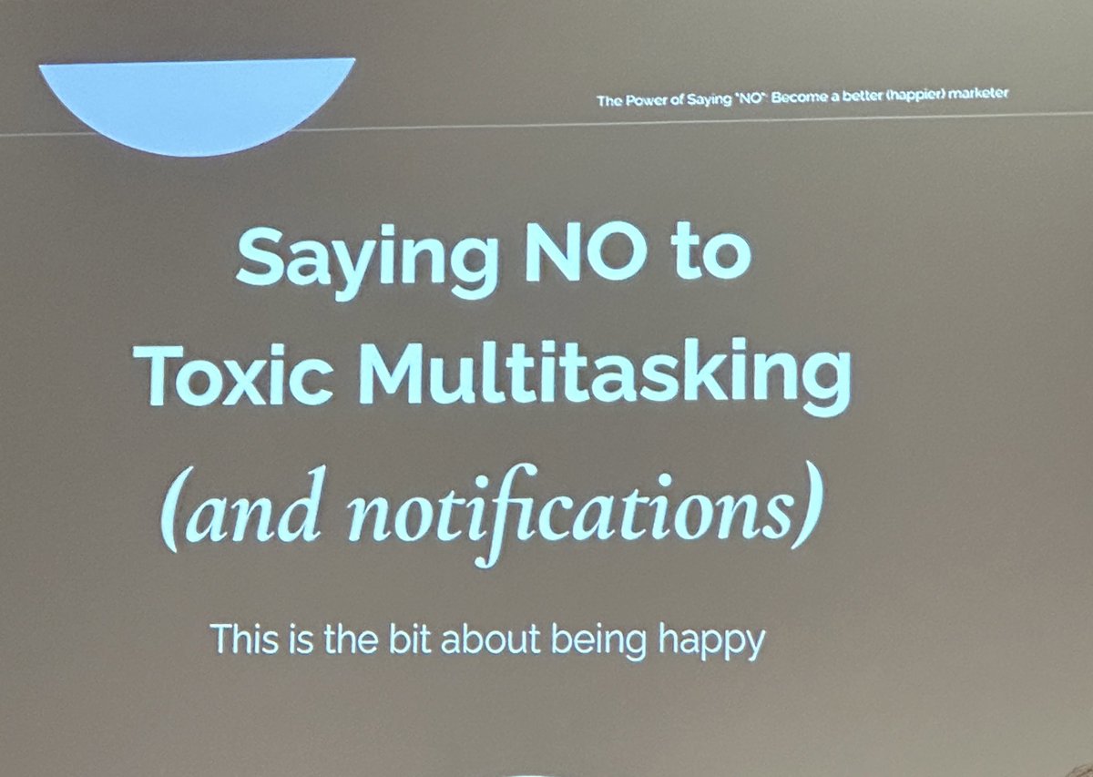 Turn off the notifications! Busy does not equal impact @TypefaceC #MarketedLive