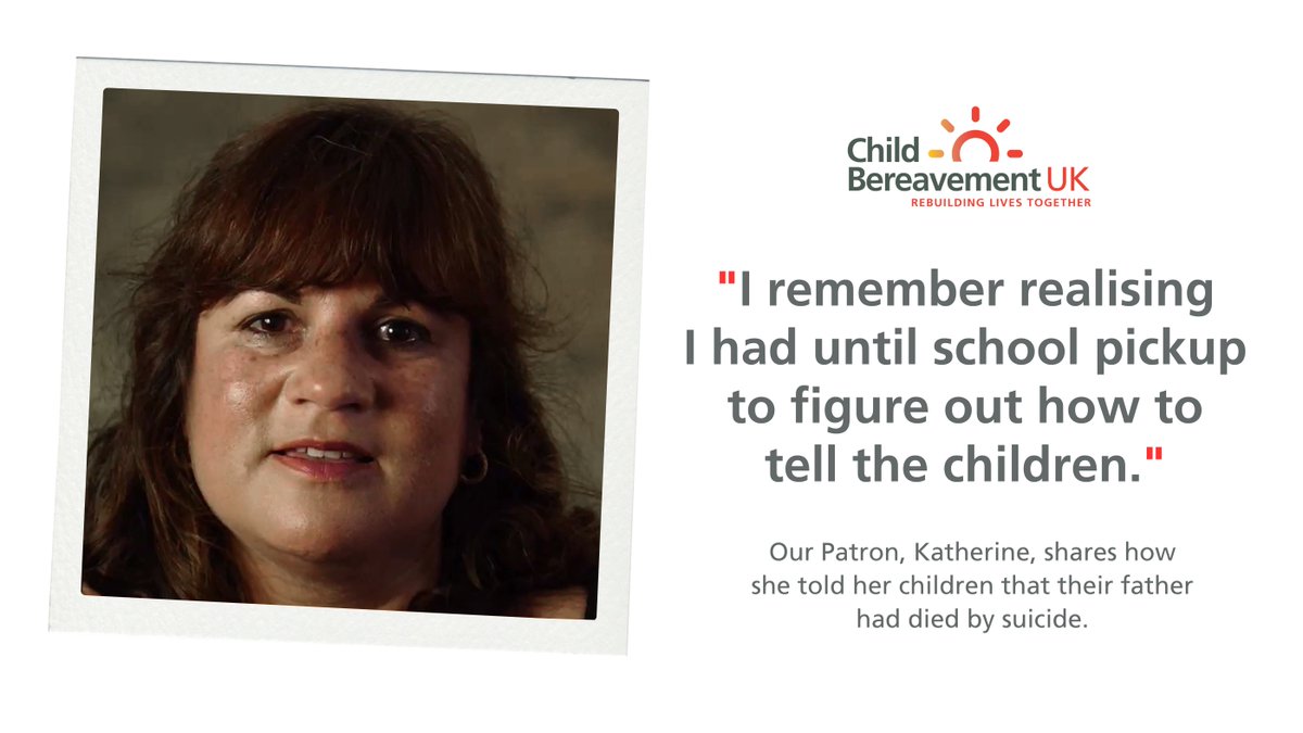 “I remember realising I had until 3.30pm school pickup to figure out how to tell the children.” Read how Katherine tackled the difficult task of telling her children their father had died by suicide. #SuicidePreventionMonth

I found out that my children’s father had died by
