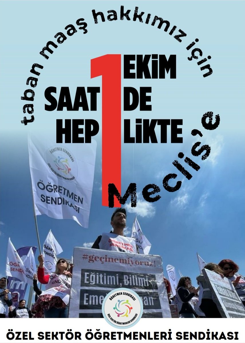 eren_edebali's tweet photo. Bazı anlar önemlidir. 
Özel sektör sektör öğretmenlerinin mücadelesinde her an önemli. 
1 Ekim ise çok önemli. 

1️⃣ Ekim
Saat 1️⃣de
Hep1️⃣likte
Meclis'e! 
#1EkimdeMeclisteyiz https://t.co/hSF7GHMzL6