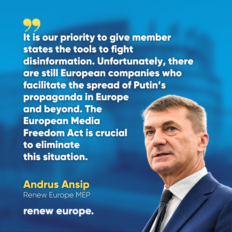 RenewEurope's tweet photo. #EuropeanMediaFreedomAct places editorial freedom &amp; pluralism at the heart of EU where it belongs

For us, protection of journalists, editorial independence &amp; transparency of media ownership are the core values that will make 🇪🇺 stronger

@IJoveva, @Ansip_EU &amp; @RamonaStrugariu