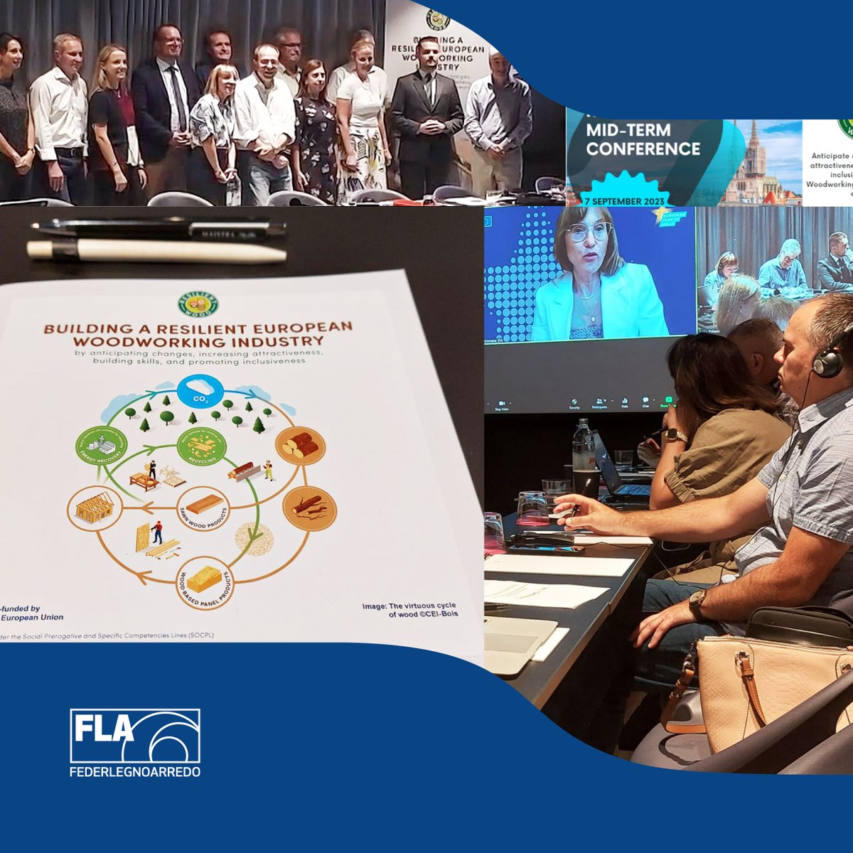 Conferenza intermedia del progetto #ResilientWood. #FederlegnoArredo è ospite della tavola rotonda finale, per condividere alcune buone pratiche italiane nella relazione tra il sistema della #formazione e quello delle #imprese e sul ruolo della Federazione in questo rapporto