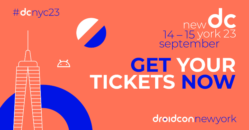 💻 Get ready for 2 days packed with 80+ #AndroidDev talks, workshops, networking, codelabs, and beyond! Join the excitement at #dcnyc23

📅 Sep. 14th - 15th, 2023 📍 New York

🎟️ Tickets: nyc.droidcon.com/tickets/

👉 Tech events in the US: devitjobs.us/events

#DevITEvents