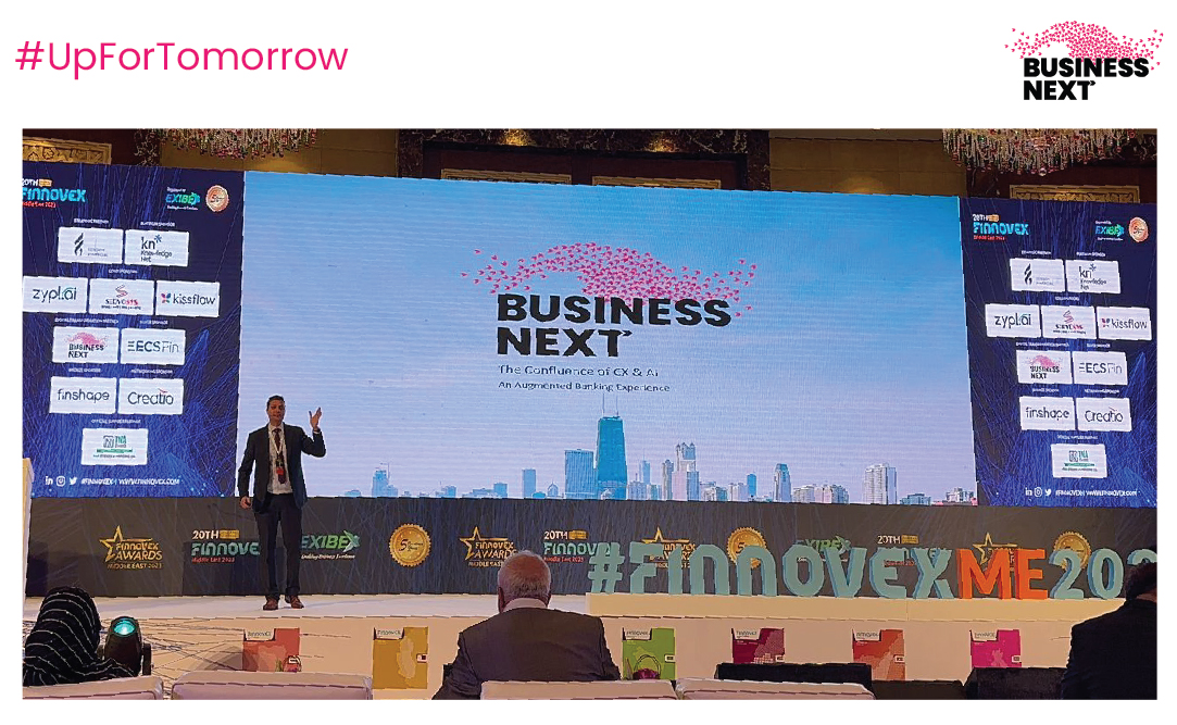 BUSINESSNEXT was the #Digital Transformation Partner at #Finnovex Middle East. The event united industry leaders, tech experts, &amp; visionaries from over 30 leading #banks &amp; #insurance companies focused on latest trends &amp; opportunities in banking, #AI, &amp; #customer experience.