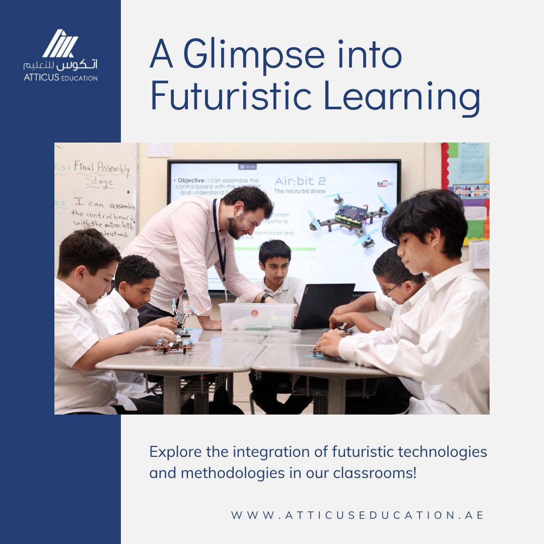 A Glimpse into Futuristic Learning - Explore the integration of futuristic technologies and methodologies in our classrooms, preparing students for an evolving world.
Explore more: bit.ly/2HMyKTa
#AtticusEducation #LearningforLife #FuturisticLearning #TechnologyClassroom