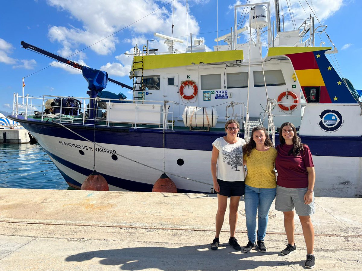gemar_ieo's tweet photo. Ponemos fin a la primera fase de la #BIODIV_A53_0823 🚢🌊 y damos el relevo para que @Desi_Palomino @N_Mtnez y @cjuanval 

Buena mar a bordo del Navarro 🚢

Estaremos hasta el 17 de septiembre embarcadas 👩‍💻🧑‍💻👩‍💻 cartografiando la plataforma insular de Mallorca https://t.co/sYBcFtH3nv