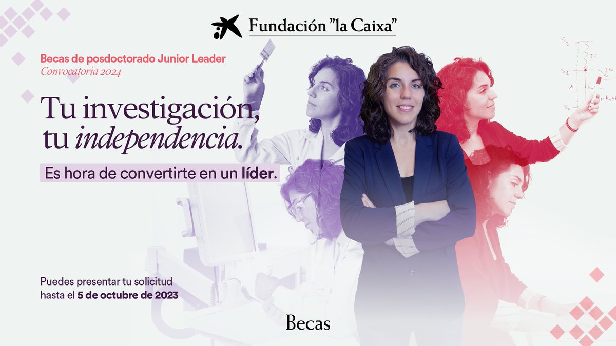 🔴#Jobs | Do you want to become a research team leader?

The Postdoctoral Junior Leader #Fellowships programme by @BecariosFLC helps you to boost your STEM research career in María de Maeztu centers like the #ICCUB

🗓️Deadline 5 Oct
🔗icc.ub.edu/node/320230

#laCaixaFoundFellows