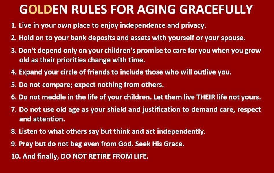 The attached picture is for those of my friends and followers who are retired and are #grandparents like me. #happyageing❤️