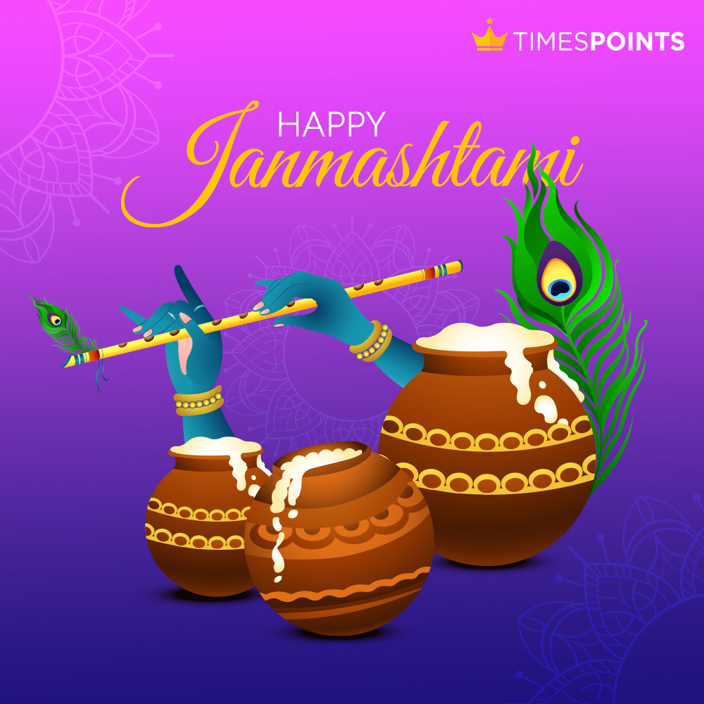 TimesPoints wishes you a joyous and spiritually enriching Janmashtami!

#Janmashtami #TimesPoints #blessings