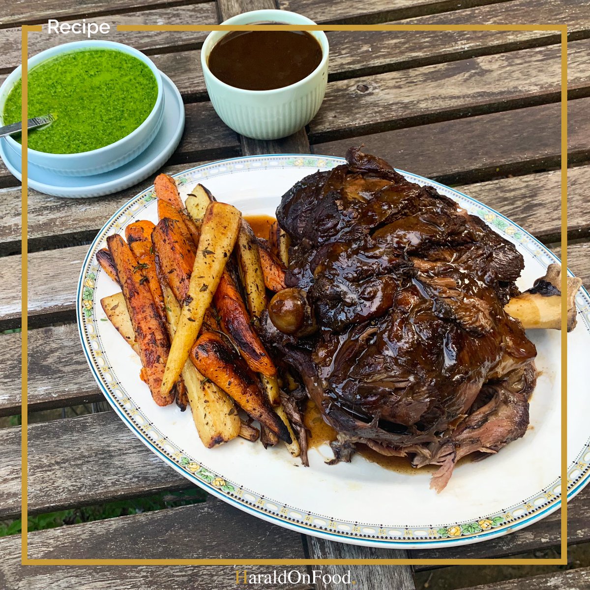 HaraldOnFood's tweet image. Slow cooked Haunch of Venison with roasted vegetables and a Holy Basil Salsa Verde!

Inspired by @marcuswareing cooking on @bbc2__  Tales from a Kitchen Garden 

Find my recipe at haraldonfood.com/haunch-of-veni…

#talesfromakitchengarden #recipeoftheday #cookedfromscratch