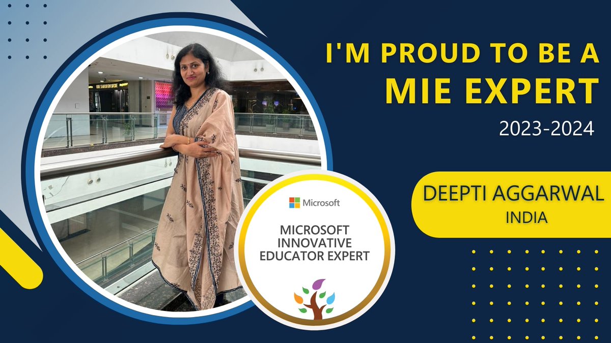 deepti_aggwl's tweet photo. #miee #MicrosoftEdu #MIEExpert https://t.co/N2EnhcJM1T