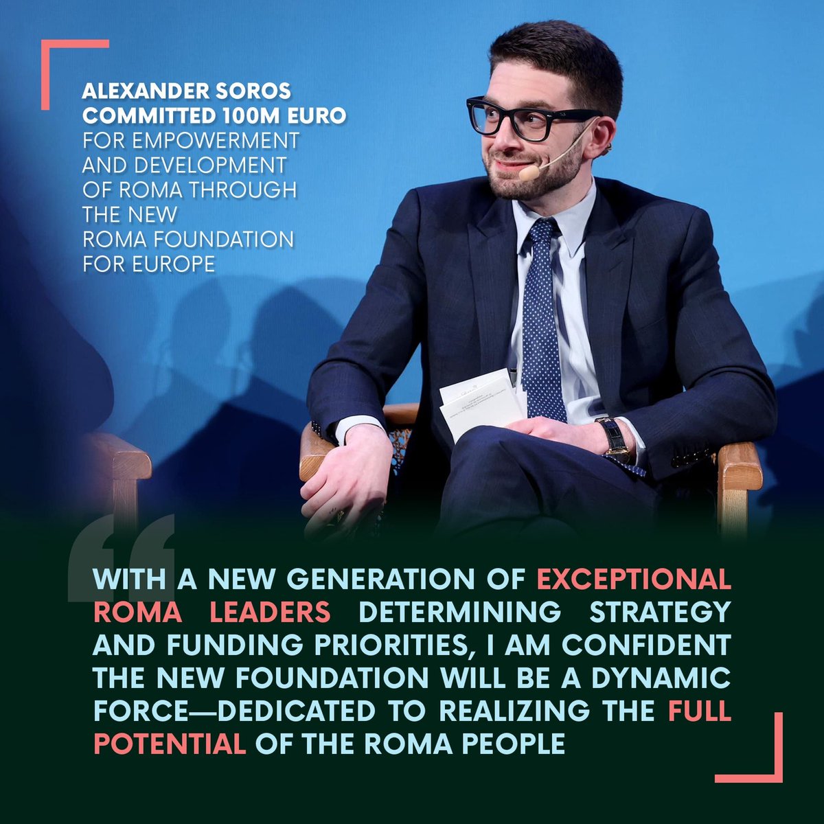 jovanovicz's tweet photo. "With a new generation of exceptional Roma leaders determining strategy and funding priorities, I am confident the new Foundation will be a dynamic force - dedicated to realizing the full potential of Roma people." @AlexanderSoros https://t.co/K89BzKz76z