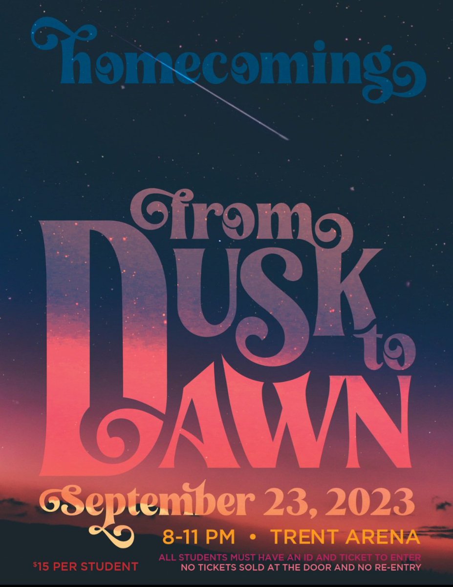 Homecoming is rapidly approaching! The theme this year is From Dusk to Dawn. Guest passes are available by e-mail request and in the activities office, located in KFHS by the cafeteria commons. Tickets go on sale very soon, so be listening to the morning announcements! Go birds!
