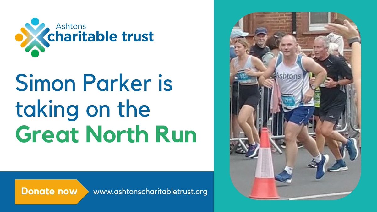 Ashtons partner, Simon Parker (<a href="/SimonParker72/">Simon Parker</a>), is taking on the #GreatNorthRun this Sunday raising funds for the Ashtons Charitable Trust! Please support Simon and donate if you can: justgiving.com/ashtonscharita…
Good luck Simon! We'll all be supporting you 🏃‍♂️📷 #GNR23