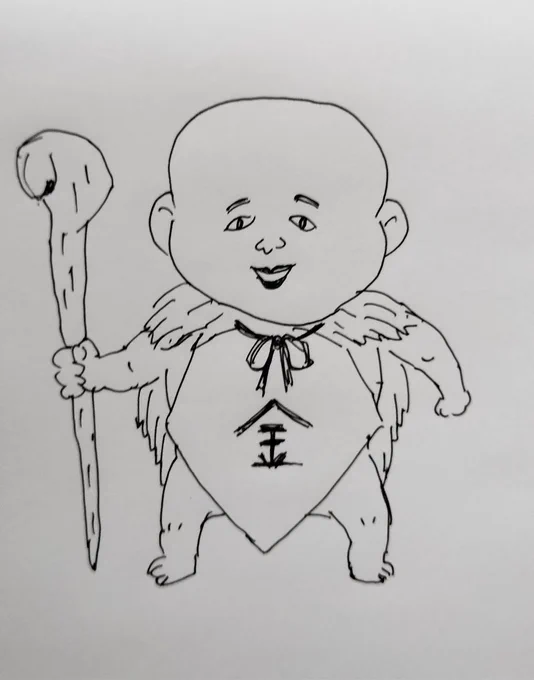 私の記憶を頼りに描いた『子泣きじじい』『じゃじゃ丸』『初音ミク』『コロ助』です。
子泣きじじい似てる!って思ったけどシワ描き忘れて普通の子供になりました。 