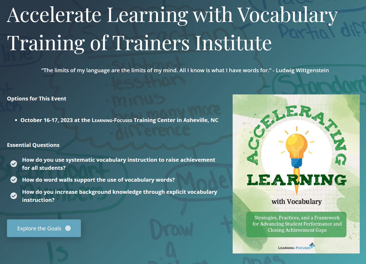 🧠 Elevate your teaching skills and boost students' reading comprehension! Discover effective vocabulary strategies at our Training of Trainers Institute. Limited spots are available, so don't miss out. Enroll today! bit.ly/lfvocab
 #Educators #edchat #Literacy