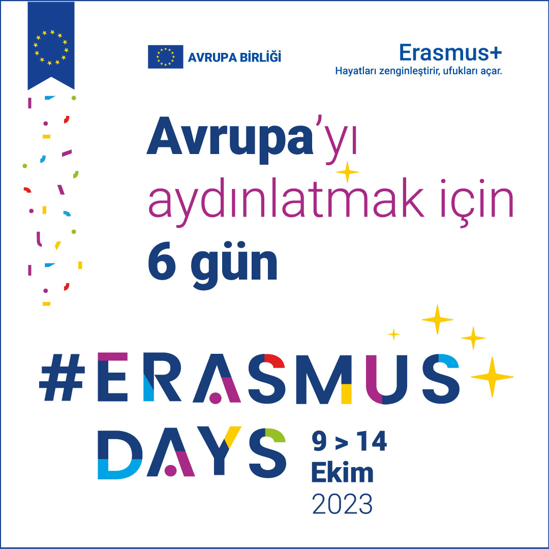 🙌#𝗘𝗿𝗮𝘀𝗺𝘂𝘀𝗗𝗮𝘆𝘀; 𝟵-𝟭𝟰 𝗘𝗸𝗶𝗺 𝘁𝗮𝗿𝗶𝗵𝗹𝗲𝗿𝗶𝗻𝗱𝗲…

🏆Bu sene daha fazla etkinlik yapın, sizlerin desteği ile ülkemizi #ErasmusDays’te tüm dünyada 1. Sıraya taşıyalım‼️

#ErasmusDays ile ilgili tüm bilgiler ⬇️

🔗ua.gov.tr/haber-ve-duyur…