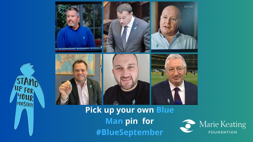 MarieKeating's tweet photo. Support Prostate Cancer Awareness by wearing the Marie Keating Foundation #StandUpforYourProstate pin during Blue September.
You can pick up your pin for only €3 help raise awareness and support our services at the same time!
Click here
https://t.co/xKZM7dNrBU
#ProstateCancer https://t.co/e474JGqBYu