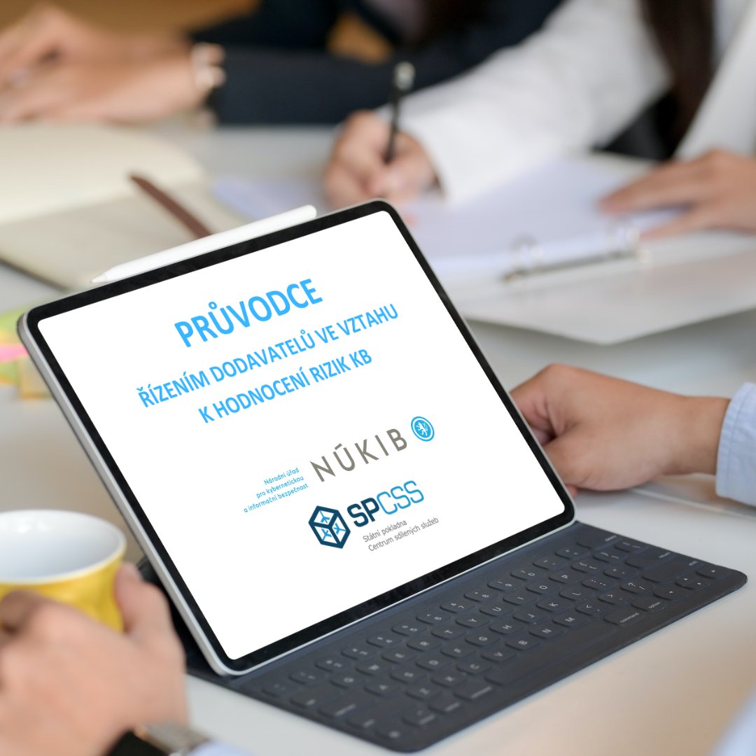 NÚKIB a <a href="/SPCSS_sp/">Státní pokladna Centrum sdílených služeb, s.p.</a> připravili Průvodce řízením dodavatelů ve vztahu k hodnocení rizik kybernetické bezpečnosti.

Jedná se o doporučení, kdy je potřeba uvedené principy přizpůsobit prostředí konkrétní organizace.

Více 👉nukib.cz/cs/infoservis/…