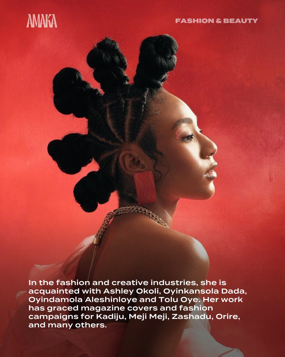 Ajoke Lawal is a multi-niche braid expert who is redefining the beauty standards for Black hair in Nigeria. Her work is featured in music videos, fashion campaigns, and magazine covers.

amaka.studio/content/Iq1SaN…

#Amakastudio #Nigerian #Blackhair #Africanbeauty #HairInspo #Yoruba