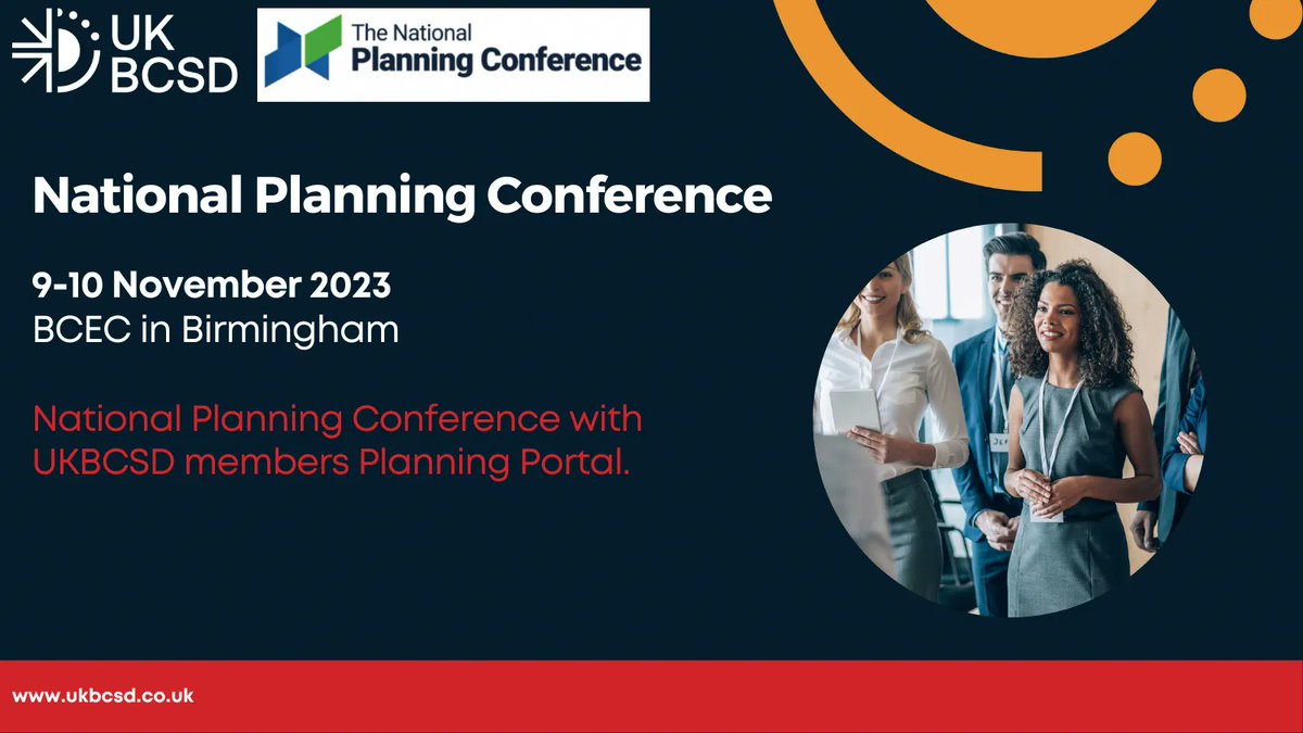 Jason Longhurst will be speaking at the National Planning Conference with the UKBCSD members <a href="/PlanningPortal/">Planning Portal</a>. Join us on the 9-10 November 2023 at the BCEC in Birmingham. 
More information here: buff.ly/3Ev1ZpM 
#NationalPlanningConference2023
<a href="/RTPIPlanners/">Royal Town Planning Institute</a>