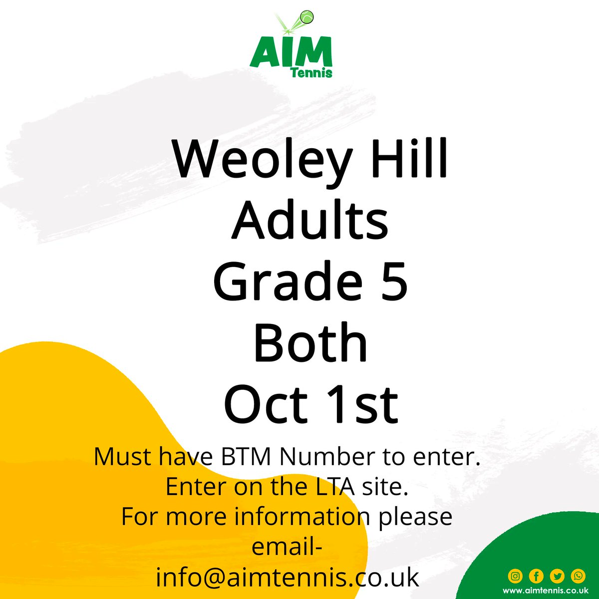 Take a look at our Adults events at Weoley Hill TC #tennis #tournament #adultstennis