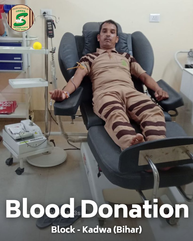GreenSwelfares's tweet photo. Shah Satnam Ji Green 'S' Welfare Force Wing volunteers have illuminated lives with their generous blood🩸donations for needy patients. Their dedication to serving society serves as an inspiration for us all. #DonateBloodSaveLives #BloodDonation https://t.co/f60E7NR0hq
