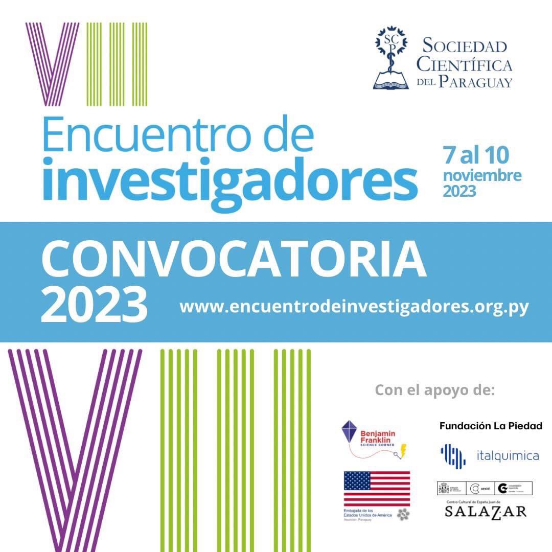 BenFranklinSC's tweet photo. 📣 Convocatoria abierta para el VIII Encuentro de Investigadores 2023

💻Postulación hasta el 30 de septiembre de 2023 

🗓️7 al 10 de noviembre de 2023. (Edición presencial)

➡️Para más información sobre el evento ingresá a: https://t.co/tu2QarGW1N https://t.co/ZsznBmRIhE