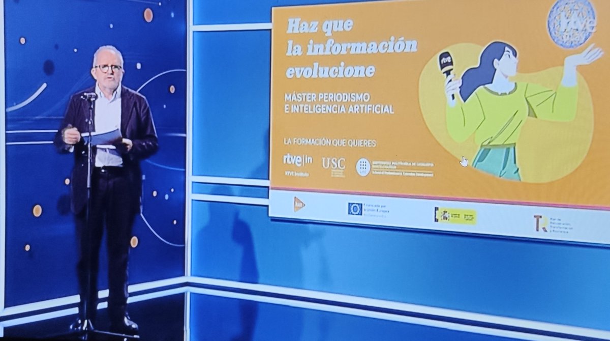 Presentación en directo del Máster en Periodismo e Inteligencia Artificial rtve.es/play/videos/di…