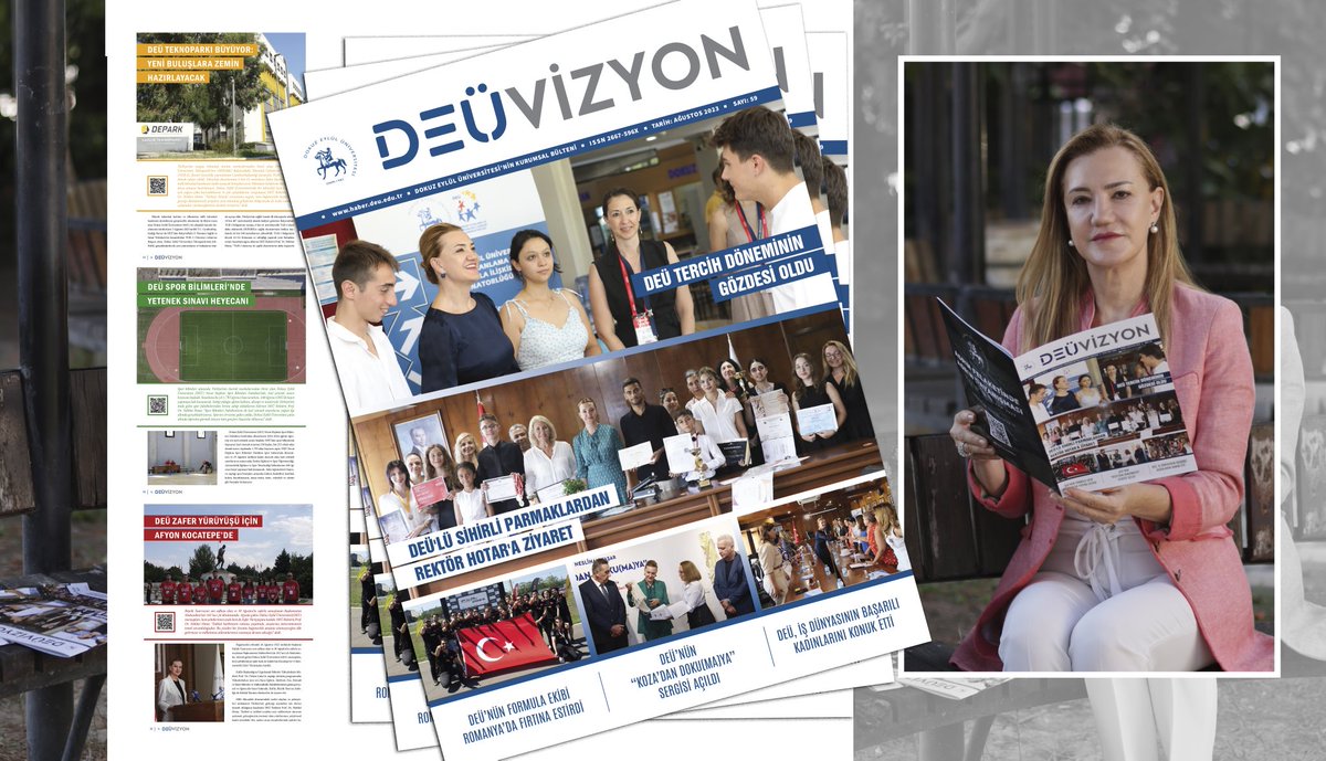 #universitemDEU'nun her ay yayımlanan ve okuyucularının merakla beklediği #DEÜVizyon'un 59. sayısı hazırlandı. DEÜ Konservatuvarımızın başarılarından öğrenci topluluklarımızın uluslararası yarışmalardaki derecelerine, tercih döneminin gözdesi haline gelen Üniversitemizin "Akıllı