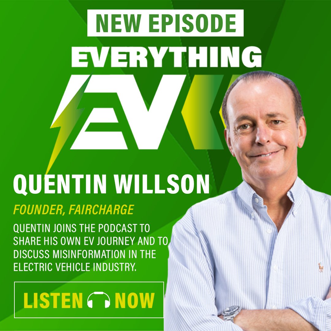 EVPowered's tweet photo. NEW EPISODE: The Everything EV Podcast ⚡️

This week, we're joined by @QuentinWillson to discuss his very own EV journey, @fairchargeuk and misinformation within the electric vehicle industry!

Listen and subscribe on all streaming platforms: https://t.co/P5kCchSfk2 https://t.co/g0cuuJAmyv