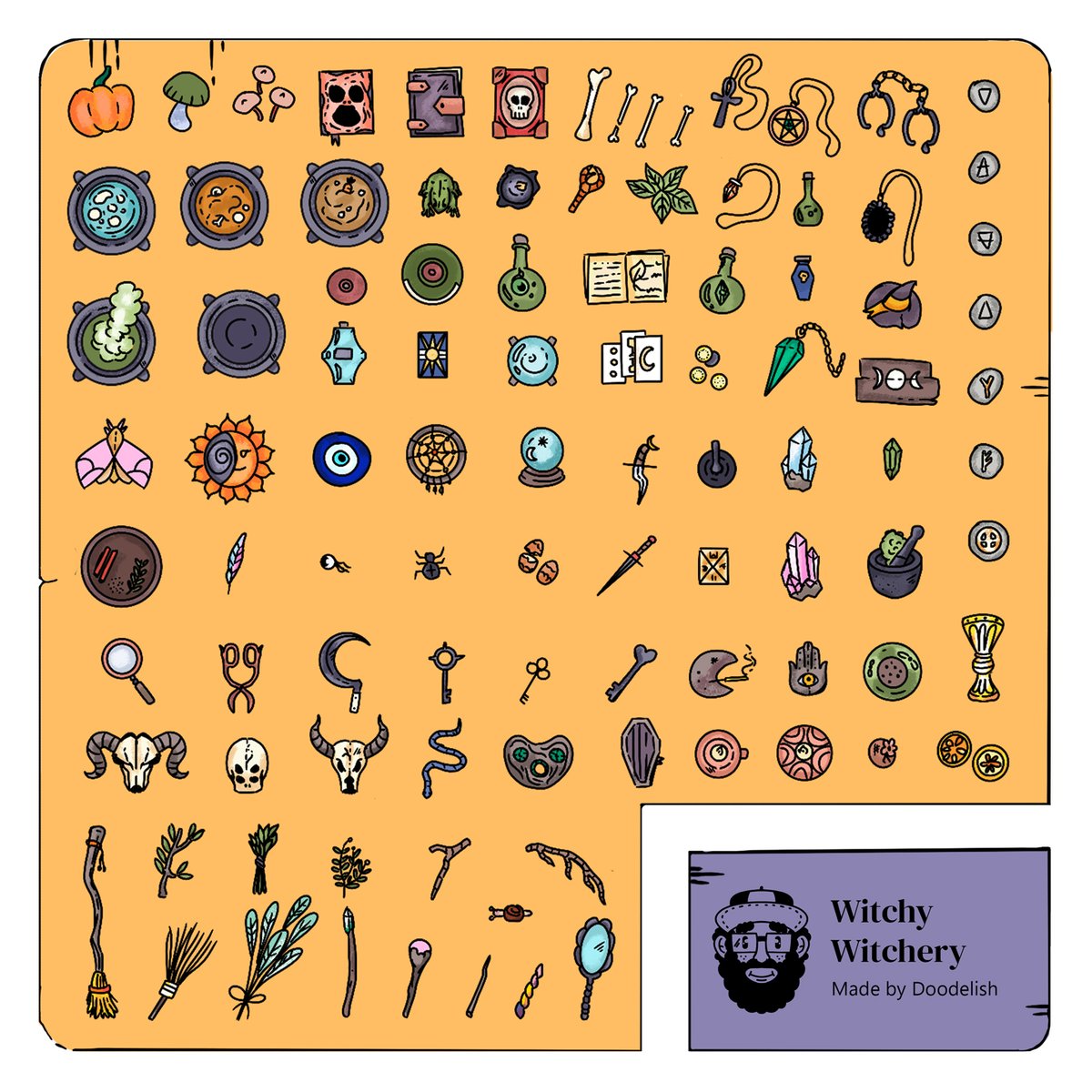 Doodelish's tweet photo. @RakdosBattlemap Thank you for the platform as usual! Between the spooky witch pack and the hunting pack I think you can make some awesome maps for the upcoming spooky month! Grab them as a patron or from my stores! :D #TTRPGRISING 

https://t.co/oa6MLq6HMW https://t.co/qSQo3RGrZP