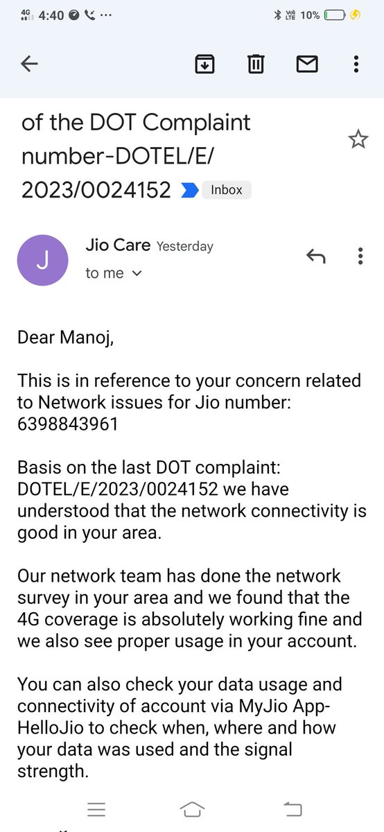 manojmainpuri's tweet photo. @JioCare किस चुटिया ने सर्वे किया उसे मेरे गाँव भेजो https://t.co/efodWz0UD2