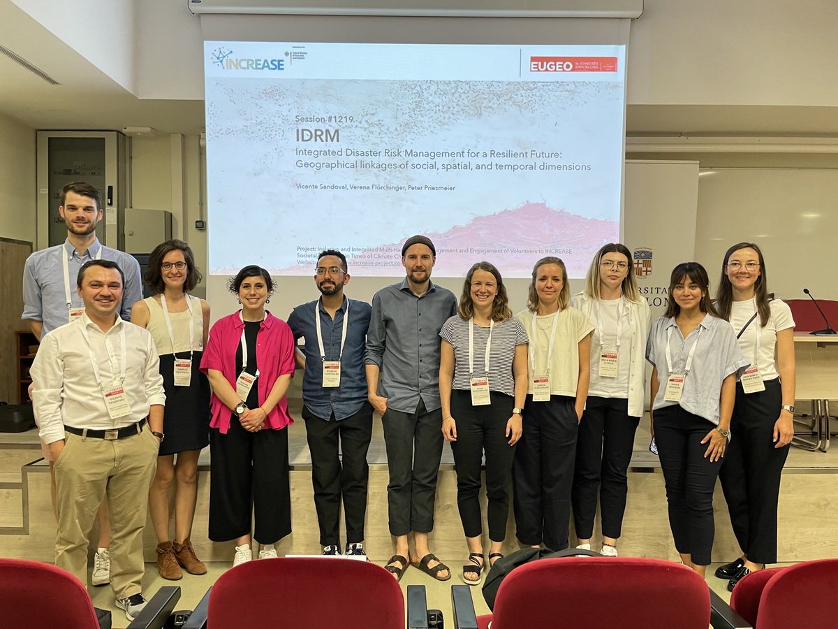 Team members of the DRU have recently chaired the session "Integrated Disaster Risk Management for a Resilient Future: Geographical linkages of social, spatial, and temporal dimensions" at the #eugeobcn23  Congress in Barcelona (Association of Geographical Societies in Europe).
