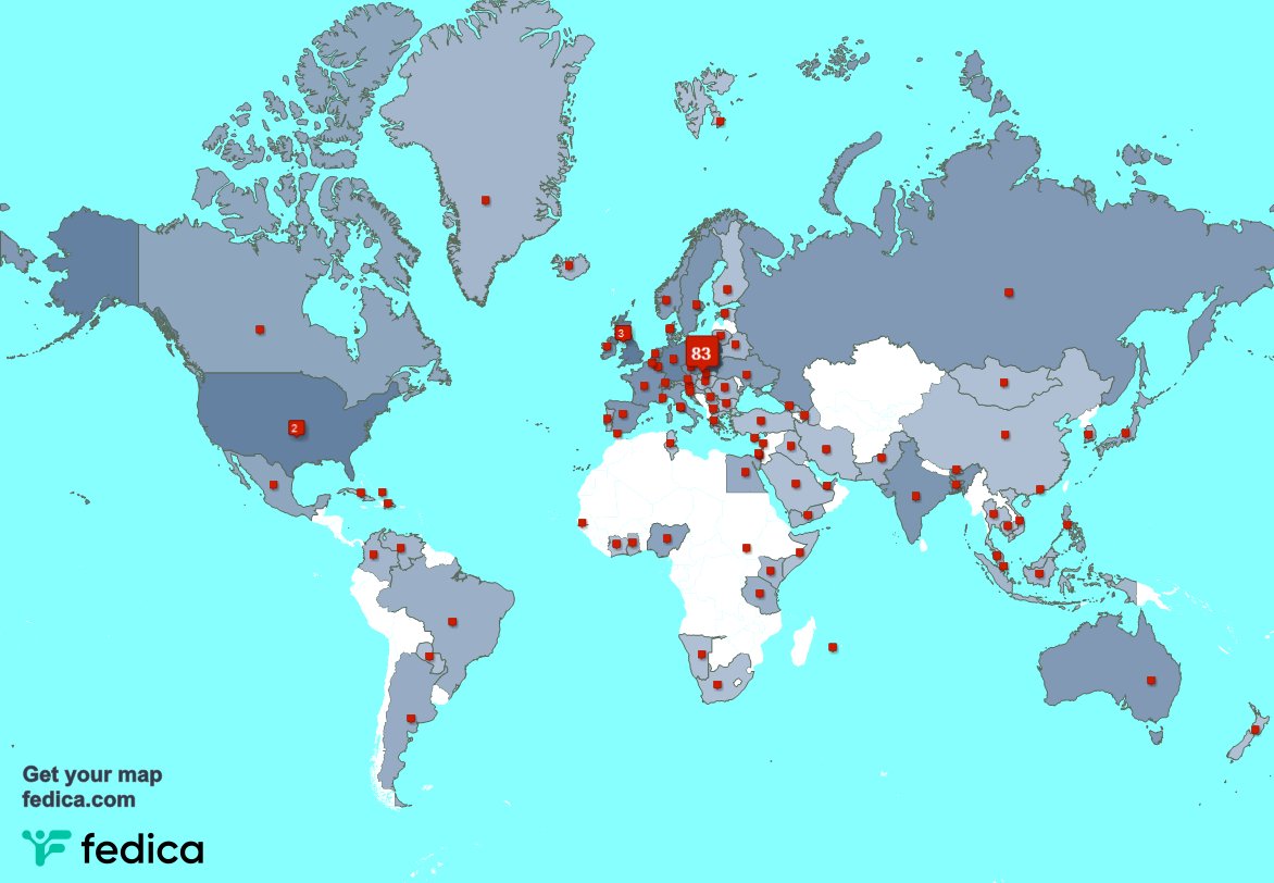 I have 17 new followers from USA 🇺🇸, and more last week. See fedica.com/!yyaann17