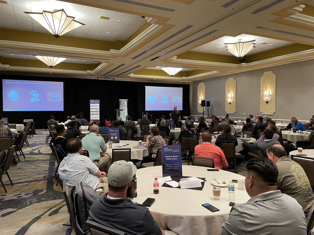 <a href="/hcmccain/">chris mccain</a>'s keynote stressed that enterprise security is everyone's responsibility. vSphere engineers play a crucial role in modern security by leveraging virtualization for distributed firewalling and IDS/IPS. #SecurityMindset #PHXVMUG