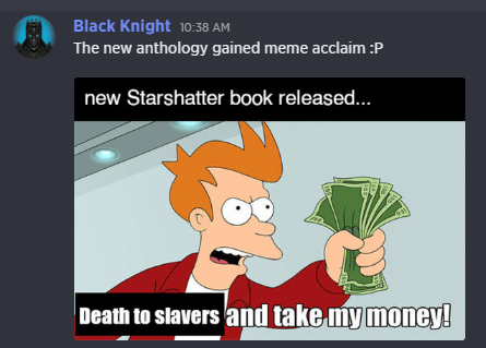 Fiannawolf2's tweet photo. Blessed are the indies. 

#Starshatter https://t.co/833S82mLOT