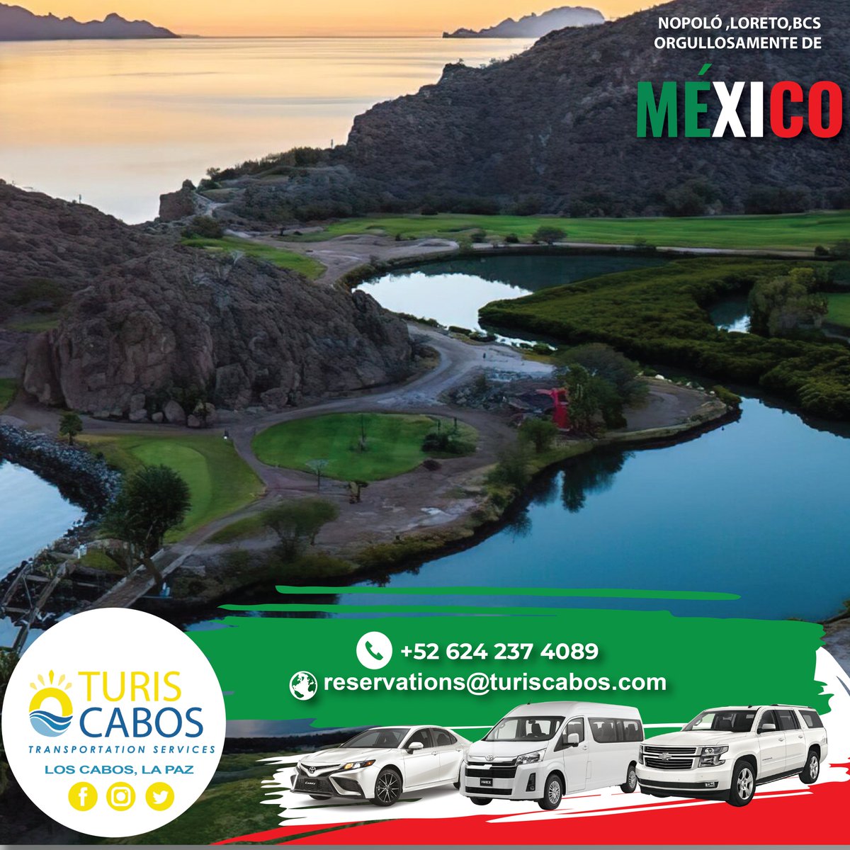 TurisCabosSJD's tweet photo. Let's celebrate our independence together, enjoy our Mexico. #Turiscabos leader in transportation in Los #Cabos and #LaPaz.📷
Booking📷 📷+ 52 624 237 4089
always ready, always on time!📷 https://t.co/aYYjutKu1s