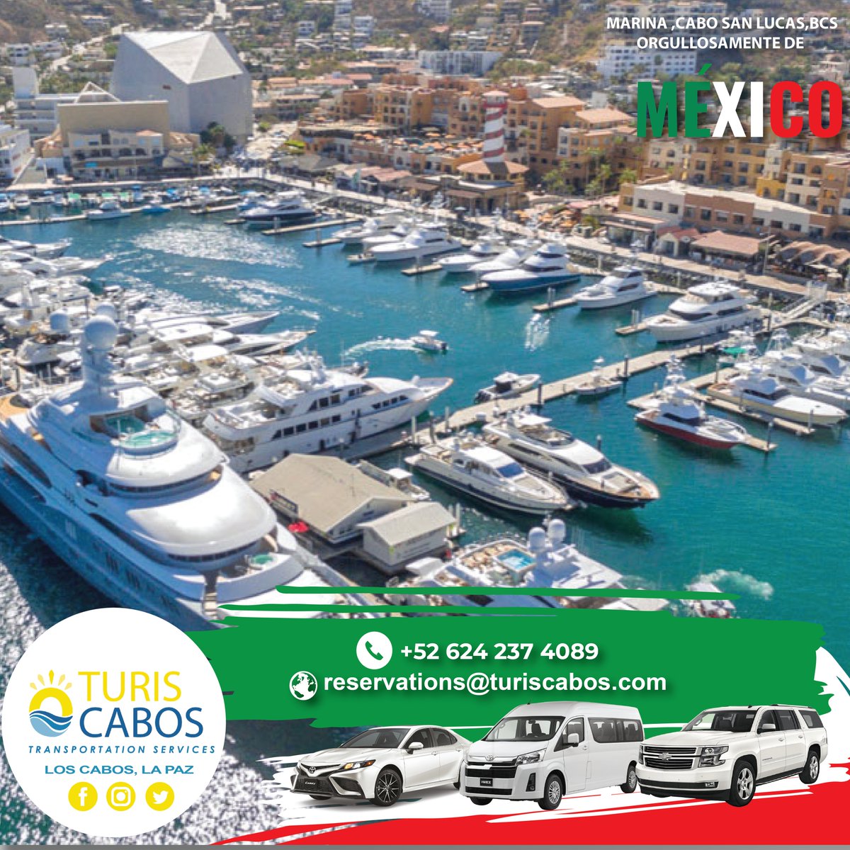 TurisCabosSJD's tweet photo. Let's celebrate our independence together, enjoy our Mexico. #Turiscabos leader in transportation in Los #Cabos and #LaPaz.📷
Booking📷 📷+ 52 624 237 4089
always ready, always on time!📷 https://t.co/InpkWRHiZC