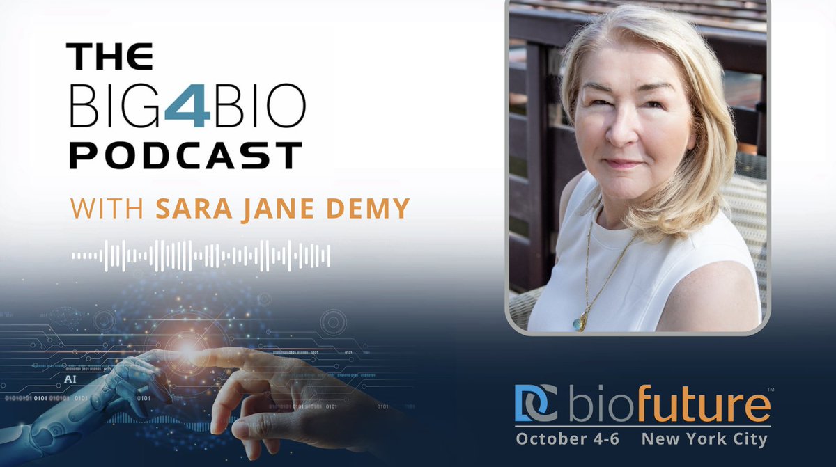 big4bio's tweet image. ICYMI: Listen to our Big4Bio podcast episode featuring @demycolton&apos;s Sara Jane Demy on envisioning the future of #healthcare at this year&apos;s upcoming #BioFuture2023 in #NYC. Listen here: on.soundcloud.com/3JZnp #AI #DigitalHealth #LifeSciences
