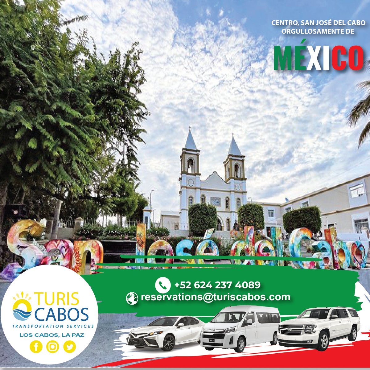 TurisCabosSJD's tweet photo. Let's celebrate our independence together, enjoy our Mexico. #Turiscabos leader in transportation in Los #Cabos and #LaPaz.📷
Booking📷 📷+ 52 624 237 4089
always ready, always on time!📷 https://t.co/PNNpNWlQSS