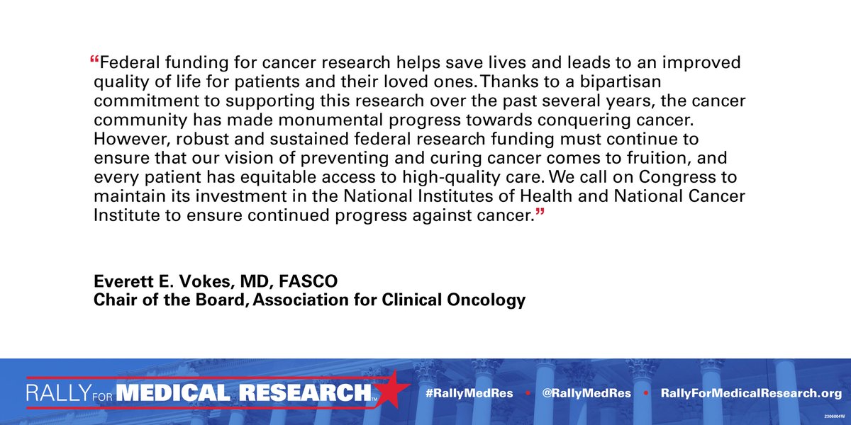 We thank the Association for Clinical Oncology for their leadership as a Gold Supporter of the Rally for Medical Research, September 13-14. bit.ly/482CvxB #RallyMedRes @ASCO