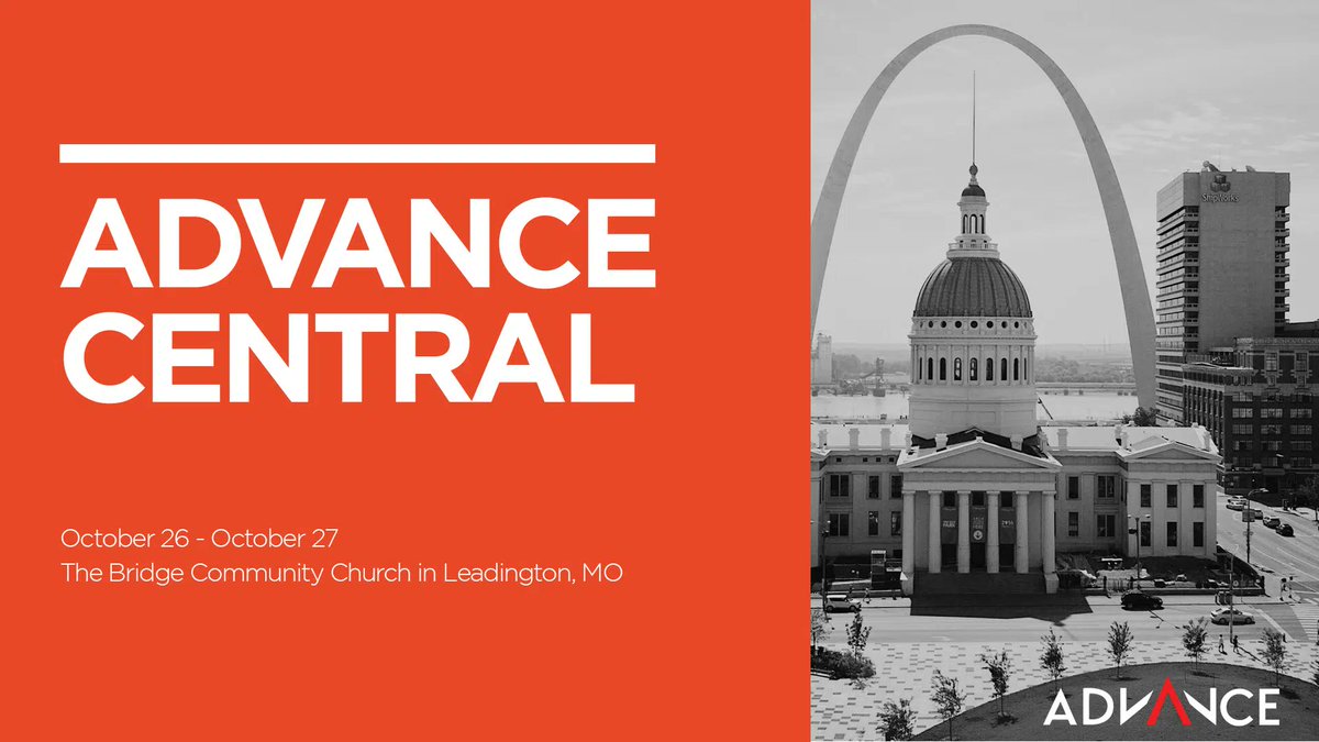 We are excited to be hosting the Advance Central Hub conference October 26th &amp; 27th at The Bridge Community Church! <a href="/RigbyWallace/">Rigby Wallace</a> will be joining us. Register today! advancemovement.com/event/na-centr…