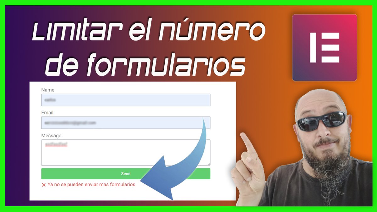 Limitar el número de envios de un #formulario de #elementor youtube.com/watch?v=wlk8l3…