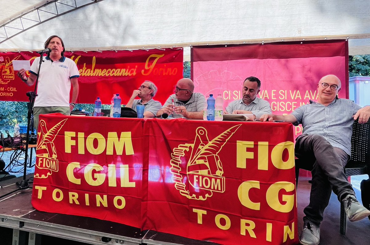 fiomnet's tweet photo. 🔴⚙️ #Brandizzo
«C'è un problema di frammentazione della prestazione lavorativa, tra appalti, subappalti, e cooperative, tutto con una corsa al ribasso a discapito della sicurezza delle lavoratrici e dei lavoratori».
 @Depalma_michele nell’ambito della festa della @cgil_fiom. https://t.co/5G5p18arDh