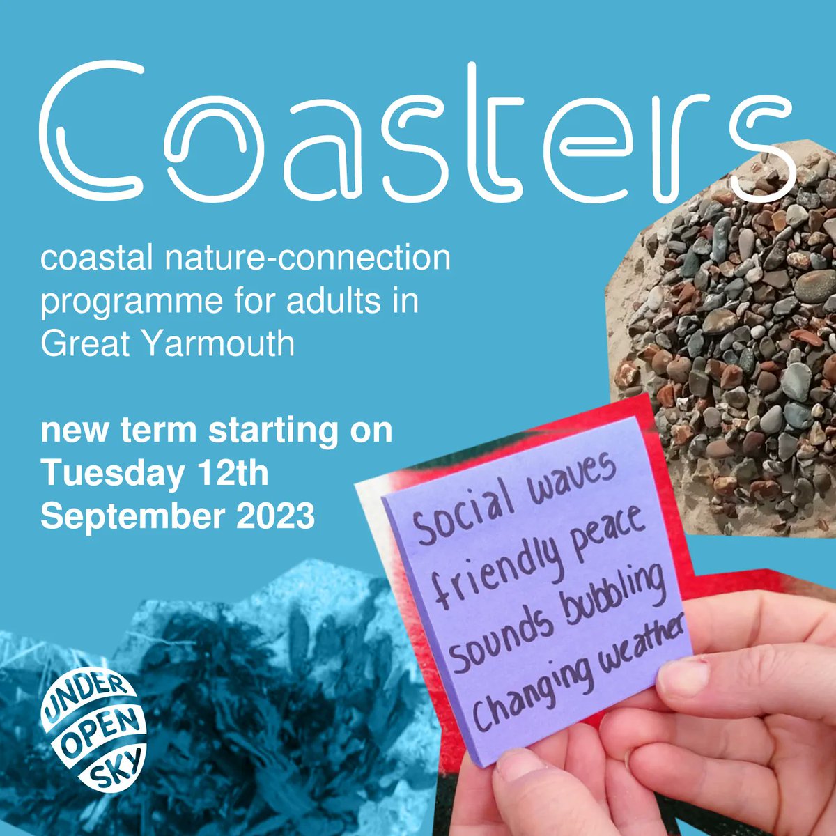 Coasters re-starts next week! 😍💙 If you're seeking some chilled-out creative time connecting with nature, it's the place to be. If you'd like to join us, Let us know. Our current programme is kindly supported by Norwich Freemen's Charity 👏✨
More info: buff.ly/3QkKMGH