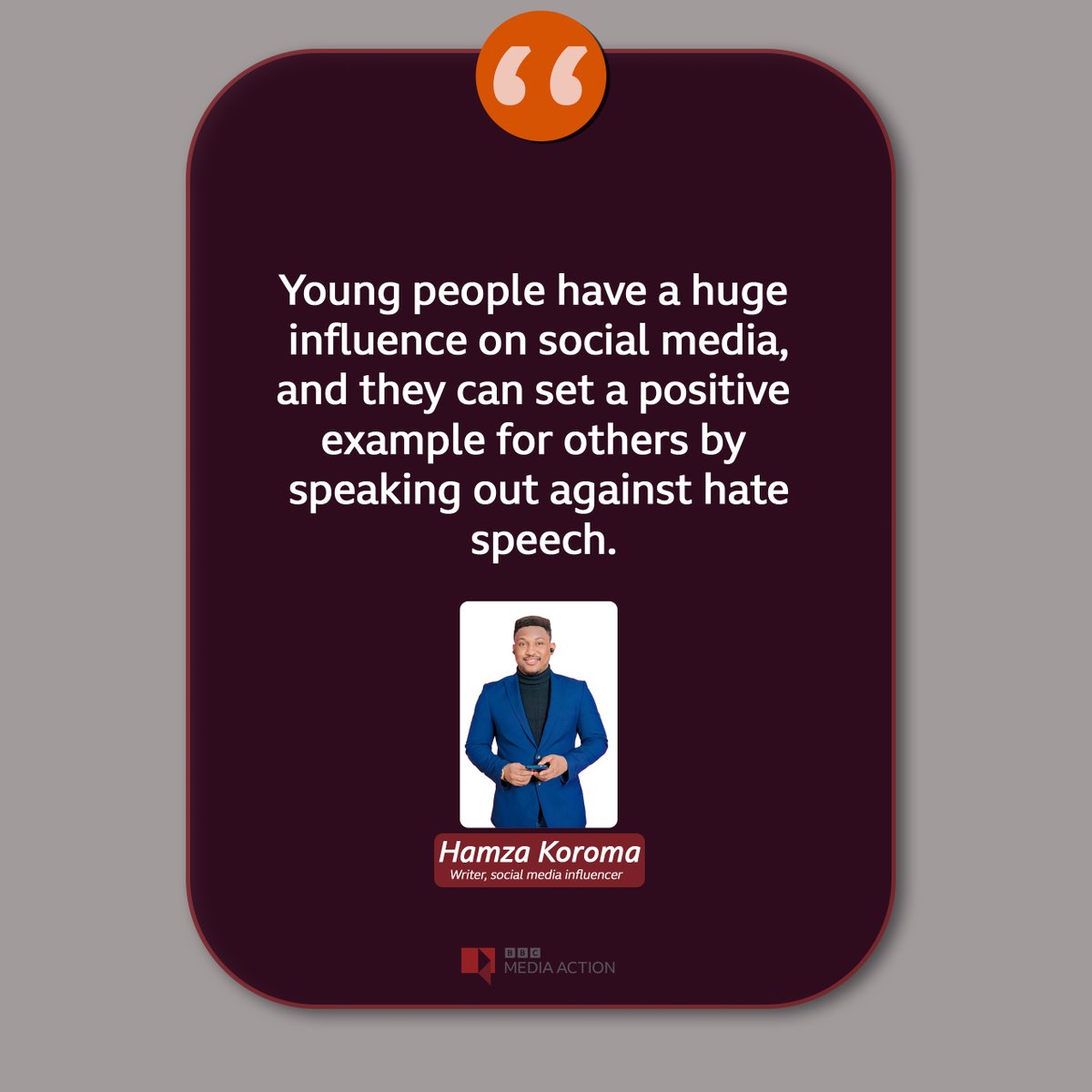 bbcmaSL's tweet image. How can young people use their influence and voice on social media for good? Here’s a quote from writer and social media influencer @Hamza4SL 

What do you think? Tell us in the comments.

@UNDPSierraLeone