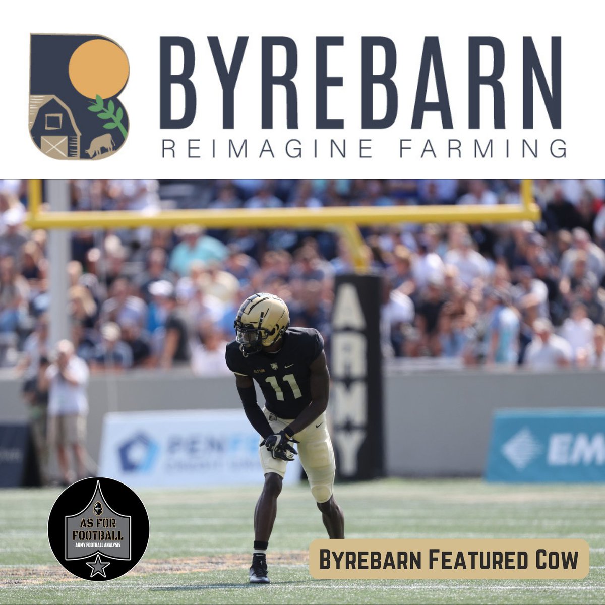 RobRobi00389452's tweet image. This week @BarnByre's featured cow is Isaiah Alston.  He had three catches for 47 yards against ULM. Looking to have an even greater impact against #DelawareState #BeatDelawareState #BeatNavy.

@asforfootball @BrigadeReview @DannoECabeza