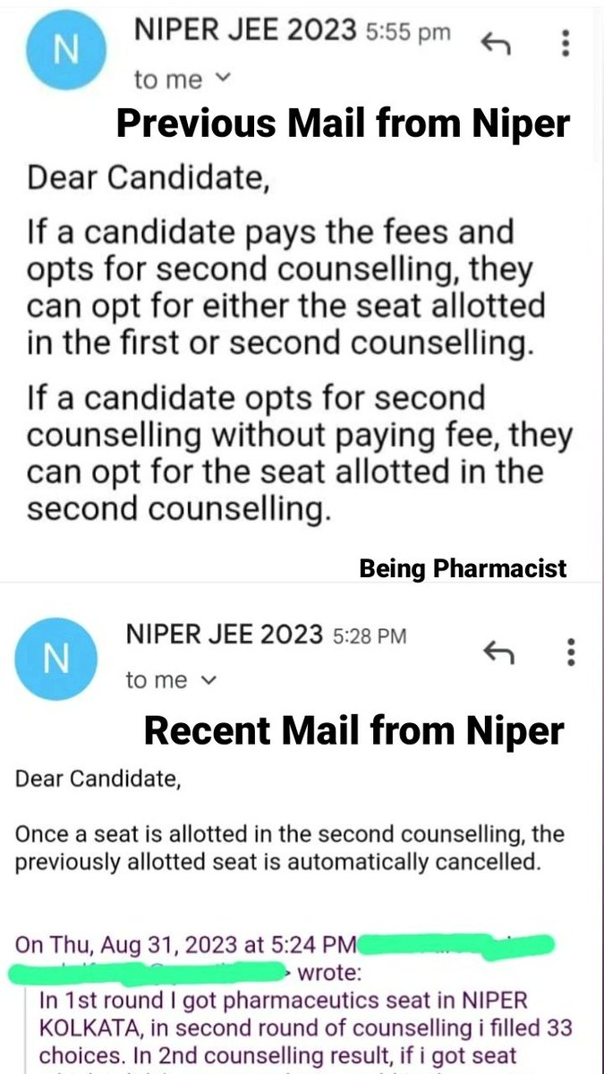 What is this ? Which one is correct
Is it a prestigious thing to play with Students?
Clarify all these things ASAP
<a href="/GuwahatiNiper/">NIPER Guwahati</a> and all other Niper

#niper2023