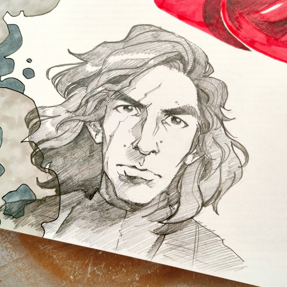 Bozioweczki_'s tweet photo. I don't know why I keep torturing myself with Reylo. We all know how it ended. Love Kylo Ren and his stylish hairstyle tho.
#kyloren #bensolo #benswolo #starwars #reylo #sketchbook #fanart https://t.co/LM7NuIPjy8